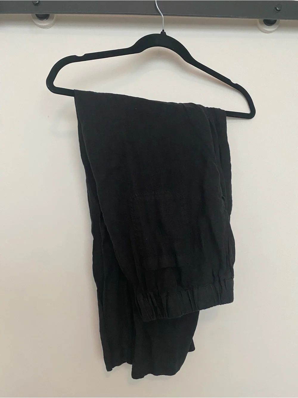 Quince 100% European Linen Pull-On Pants | Large | Black | Good Condition